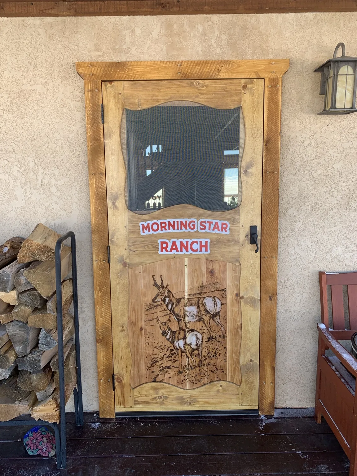 Morning Star Ranch custom screen door